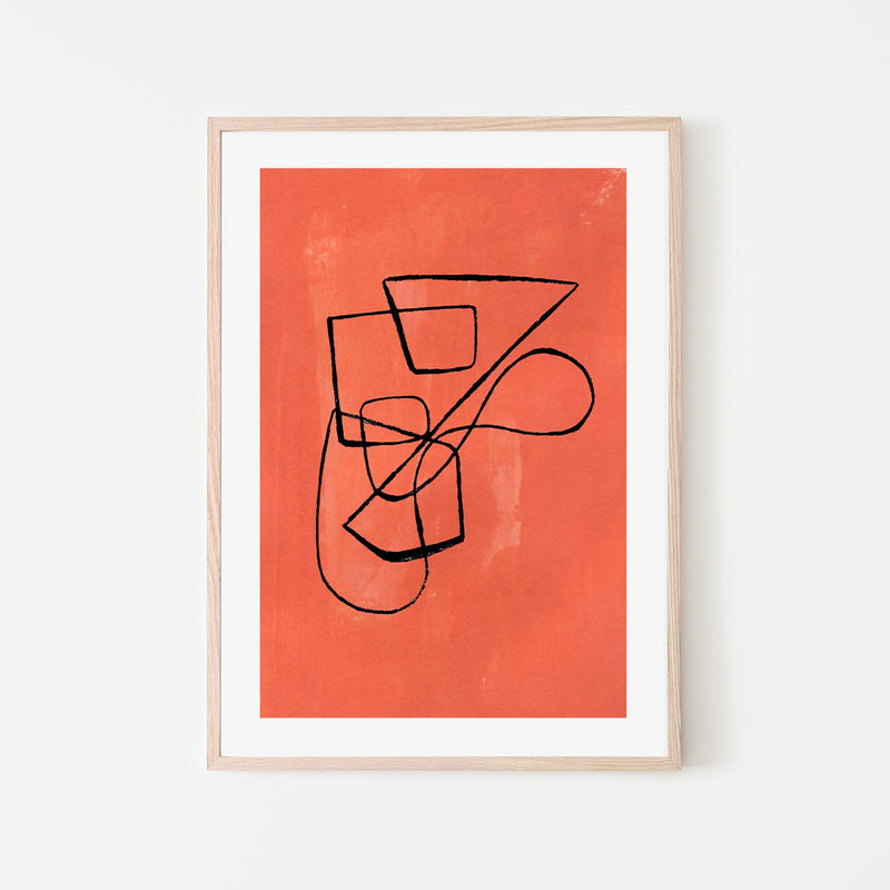 wall-art-print-canvas-poster-framed-Orange Circuit , By Ejaaz Haniff-GIOIA-WALL-ART