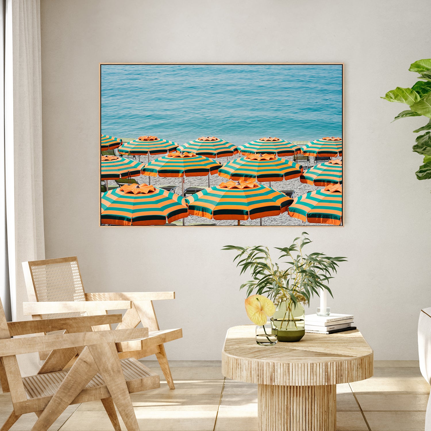wall-art-print-canvas-poster-framed-Orange Umbrellas-7