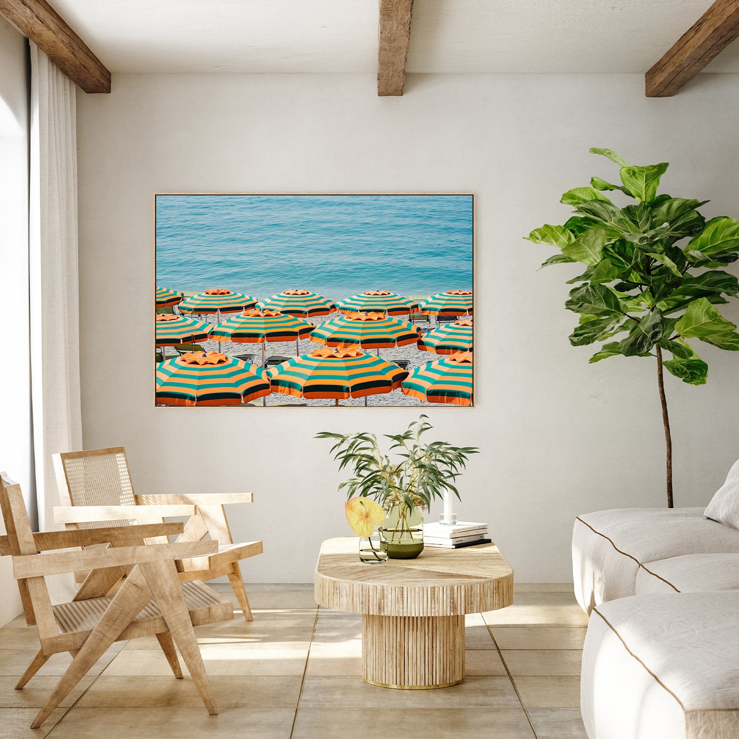 wall-art-print-canvas-poster-framed-Orange Umbrellas-8