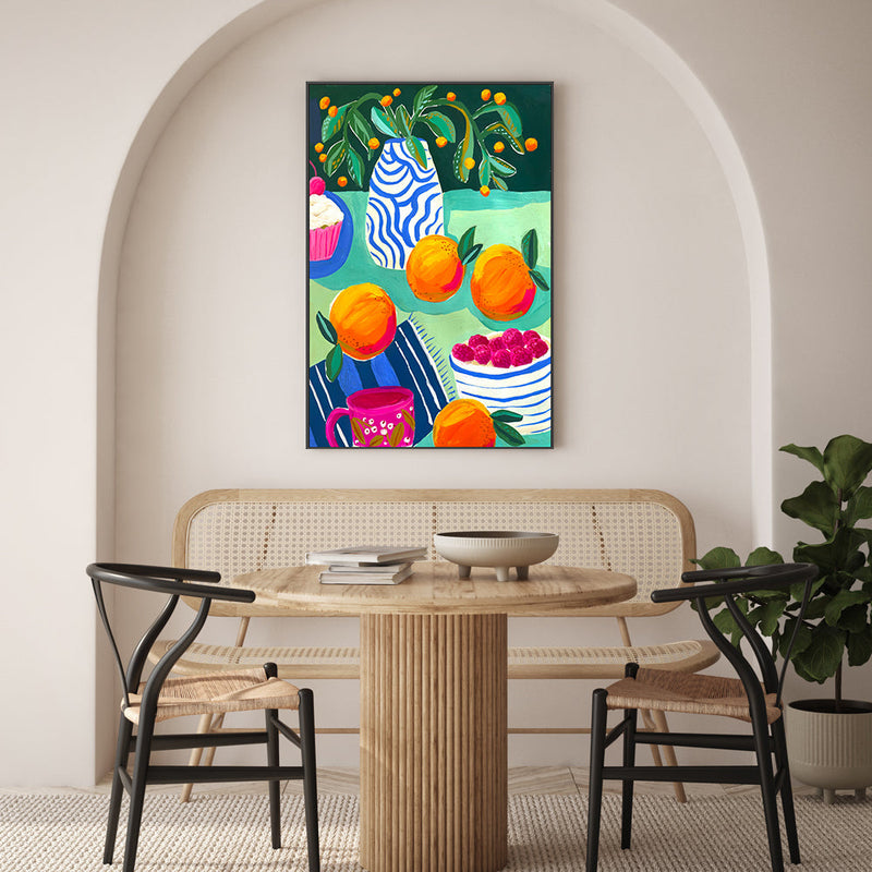 wall-art-print-canvas-poster-framed-Oranges, Berries And Cupcakes , By Kelly Angelovic-2