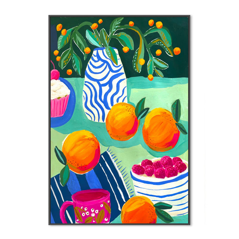 wall-art-print-canvas-poster-framed-Oranges, Berries And Cupcakes , By Kelly Angelovic-3