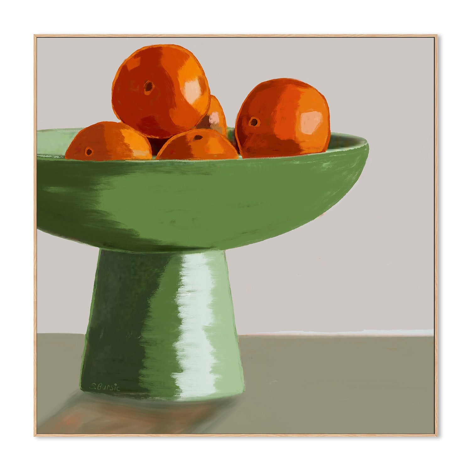 wall-art-print-canvas-poster-framed-Oranges Green Bowl, Style A , By Sharyn Bursic-4