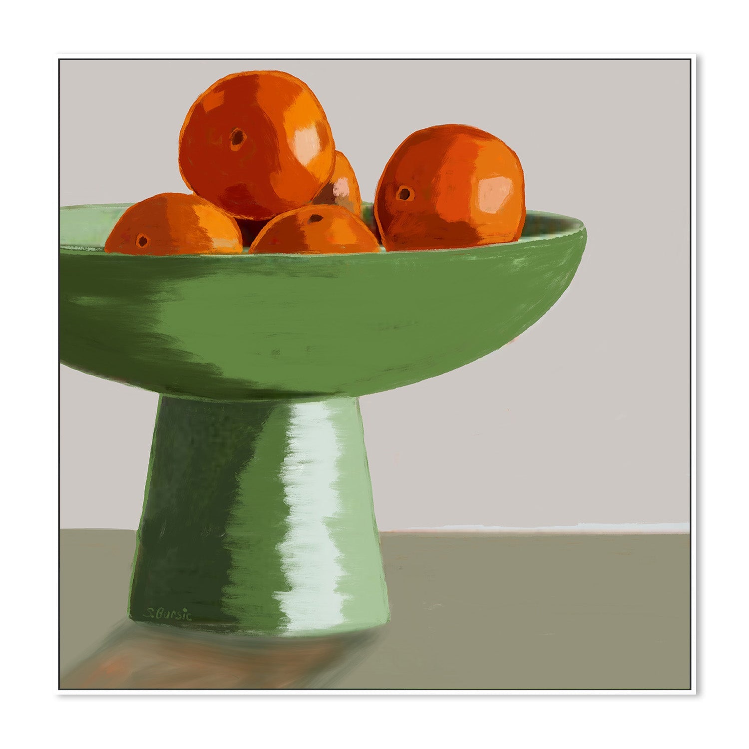 wall-art-print-canvas-poster-framed-Oranges Green Bowl, Style A , By Sharyn Bursic-5
