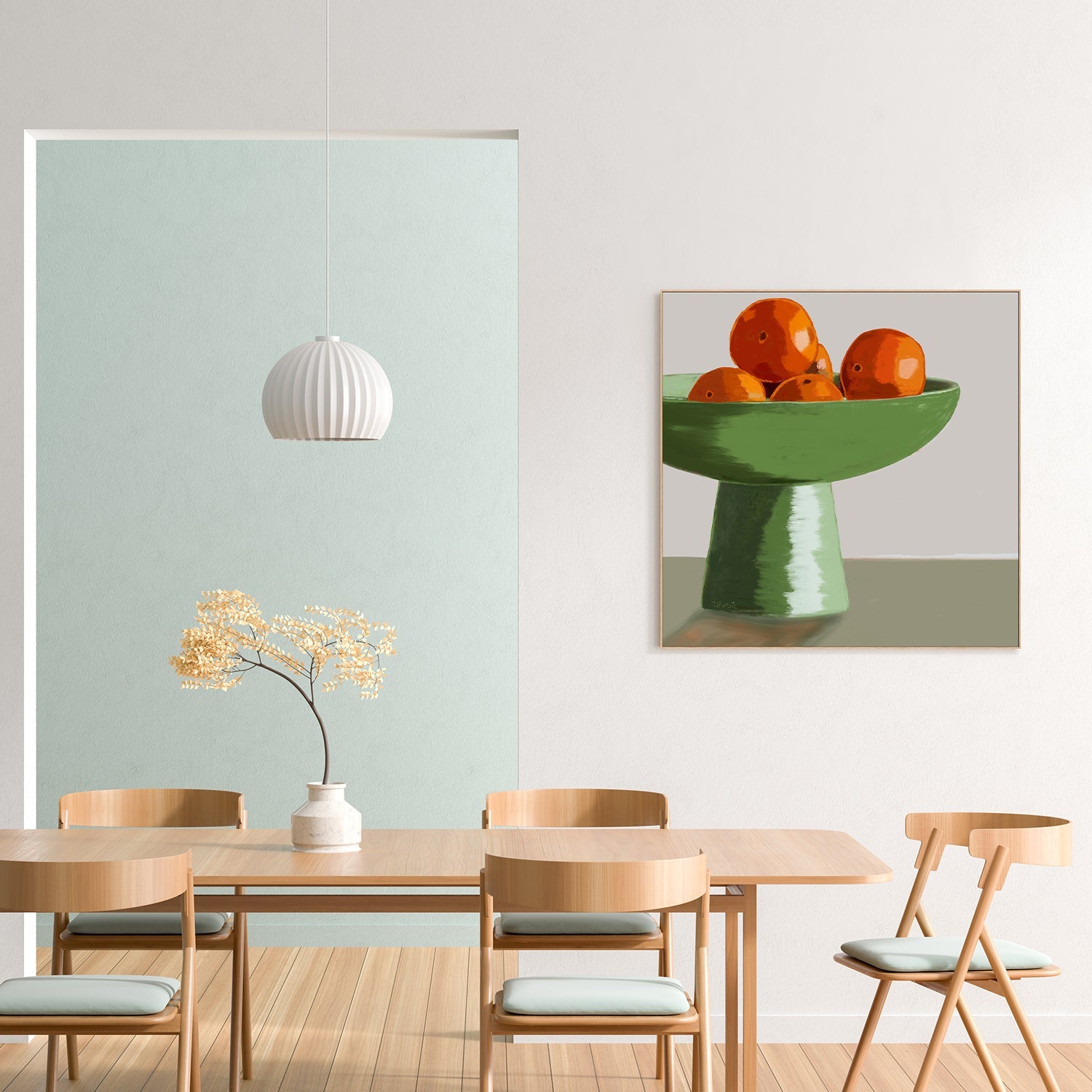 wall-art-print-canvas-poster-framed-Oranges Green Bowl, Style A , By Sharyn Bursic-7