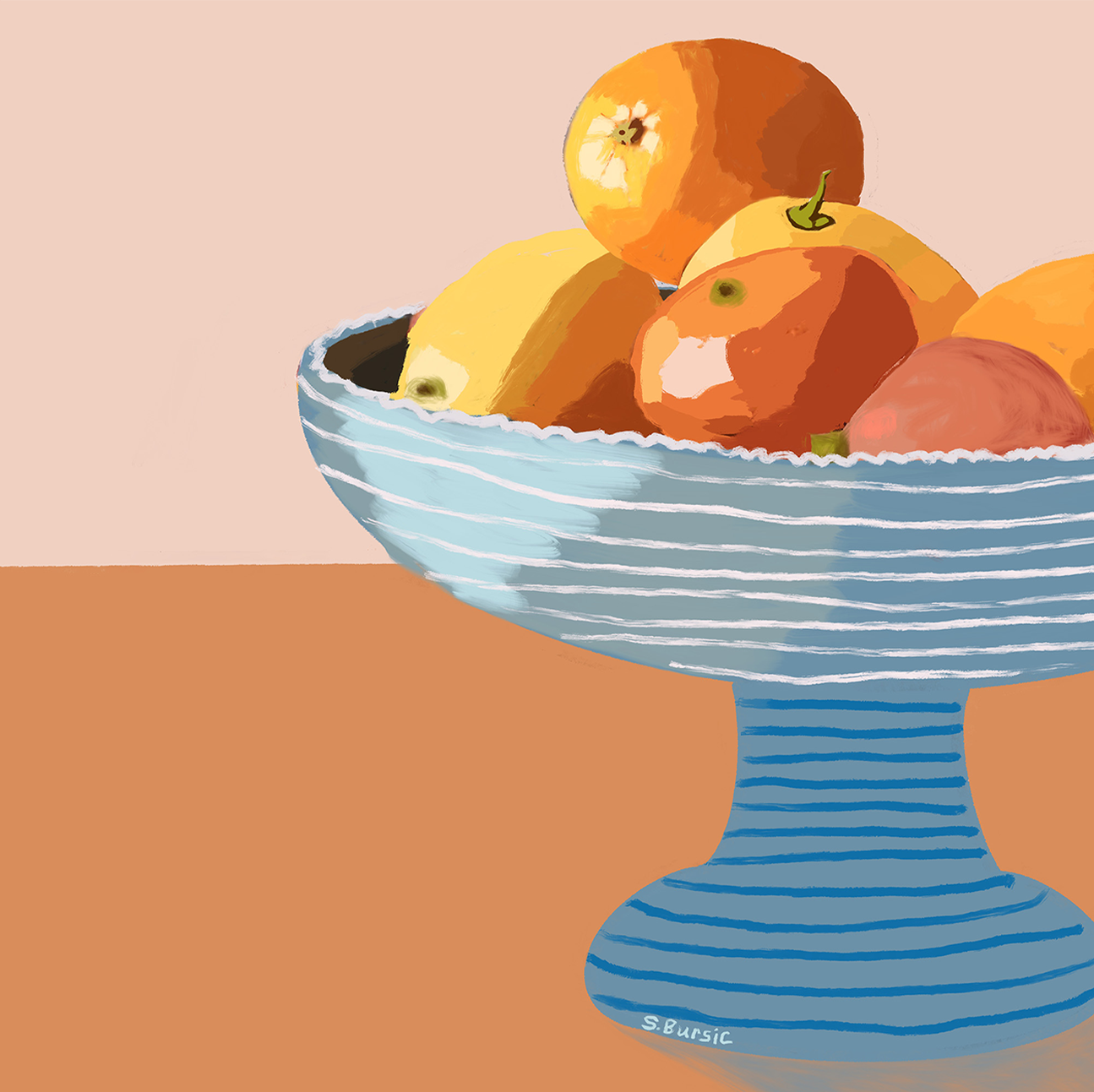 wall-art-print-canvas-poster-framed-Oranges Still Life, Style A , By Sharyn Bursic-1