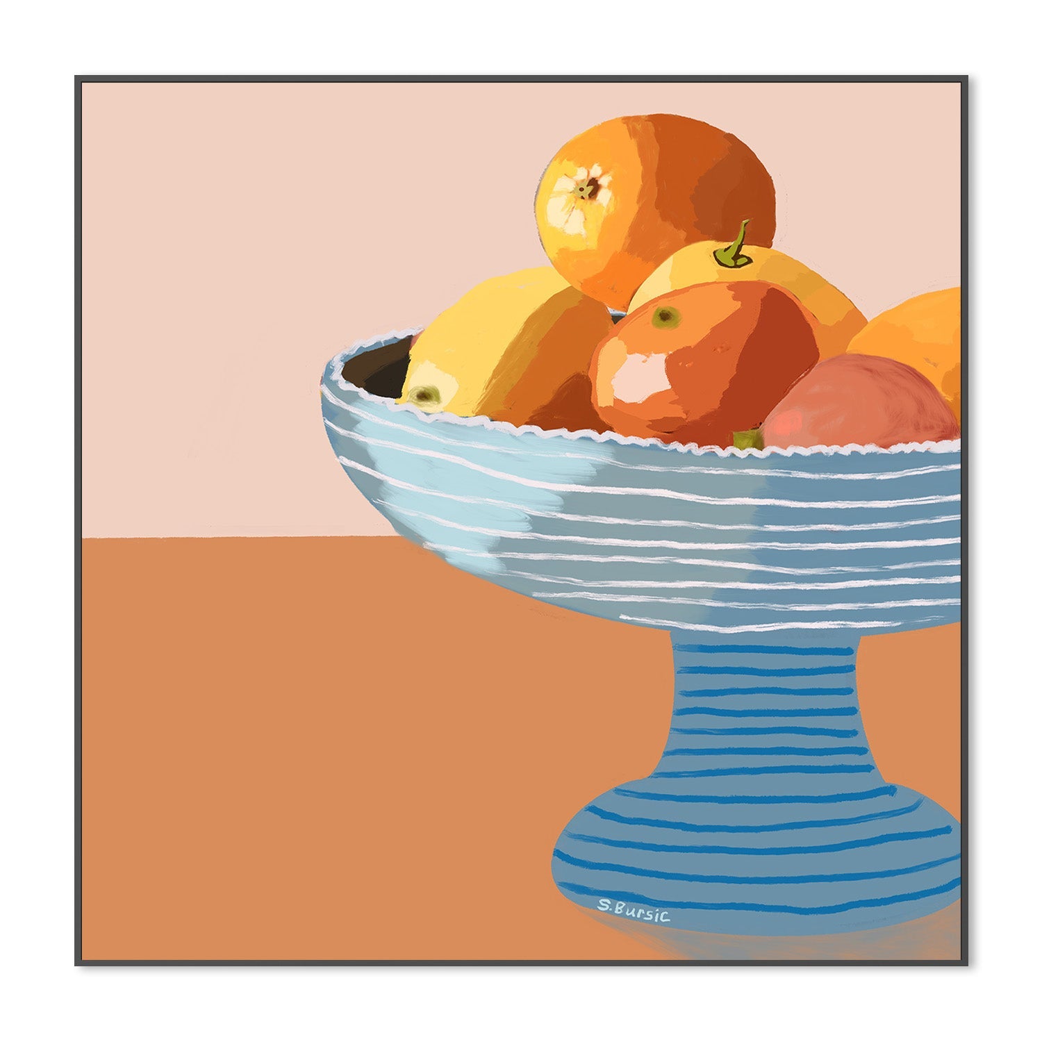 wall-art-print-canvas-poster-framed-Oranges Still Life, Style A , By Sharyn Bursic-3