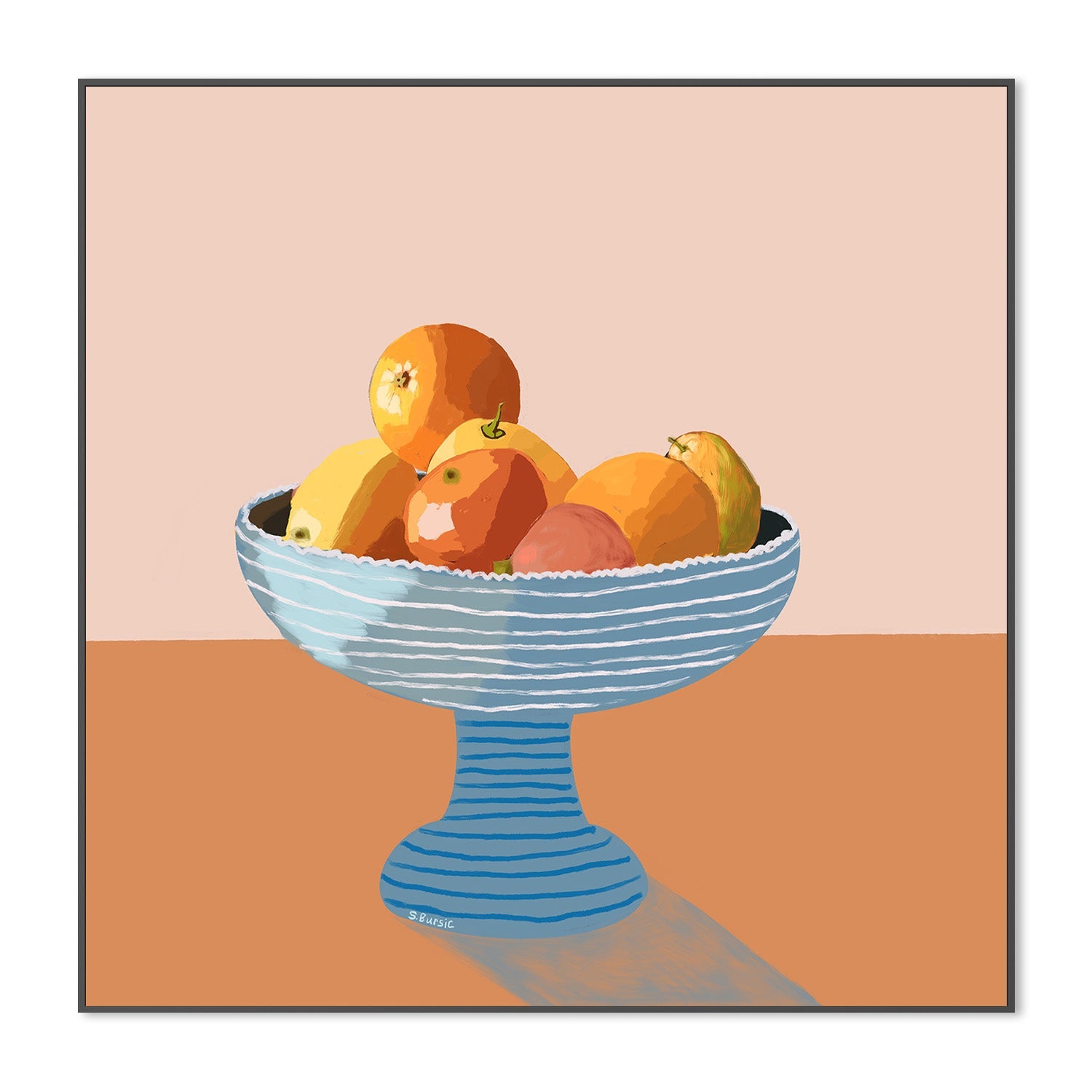 wall-art-print-canvas-poster-framed-Oranges Still Life, Style B , By Sharyn Bursic-3