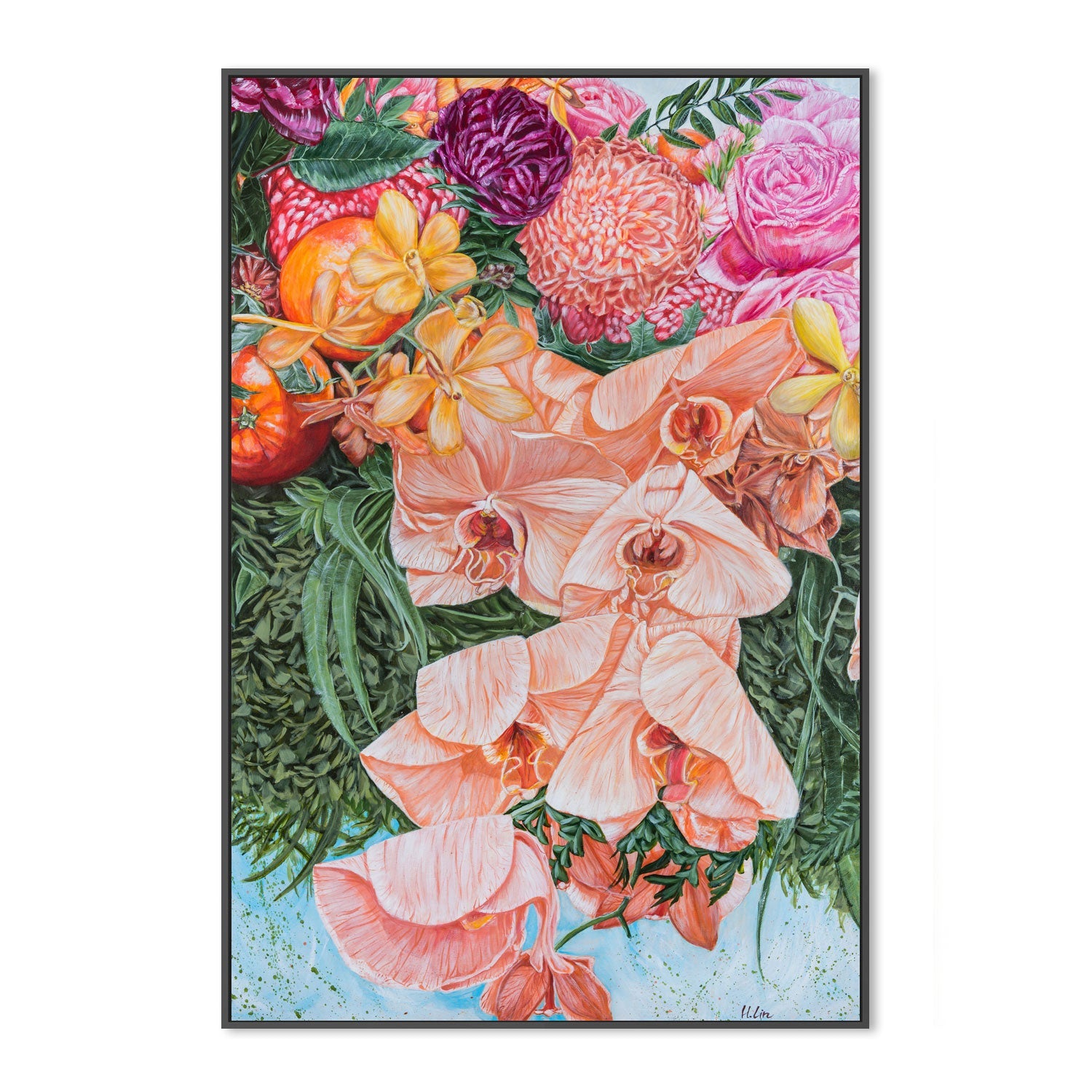 ORCHIDS,ORANGES AND CHRYSANTHEMUMS
