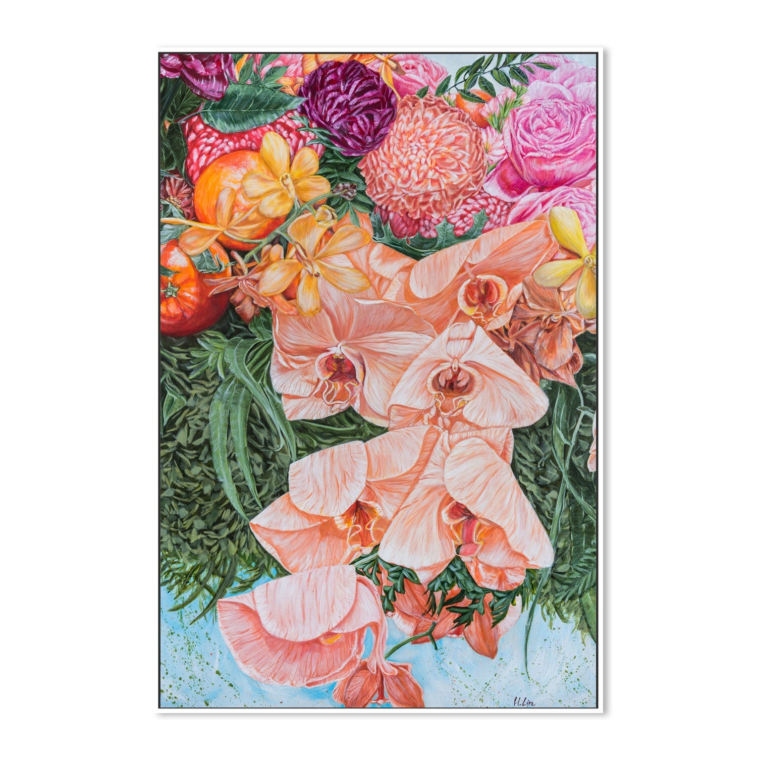 ORCHIDS,ORANGES AND CHRYSANTHEMUMS
