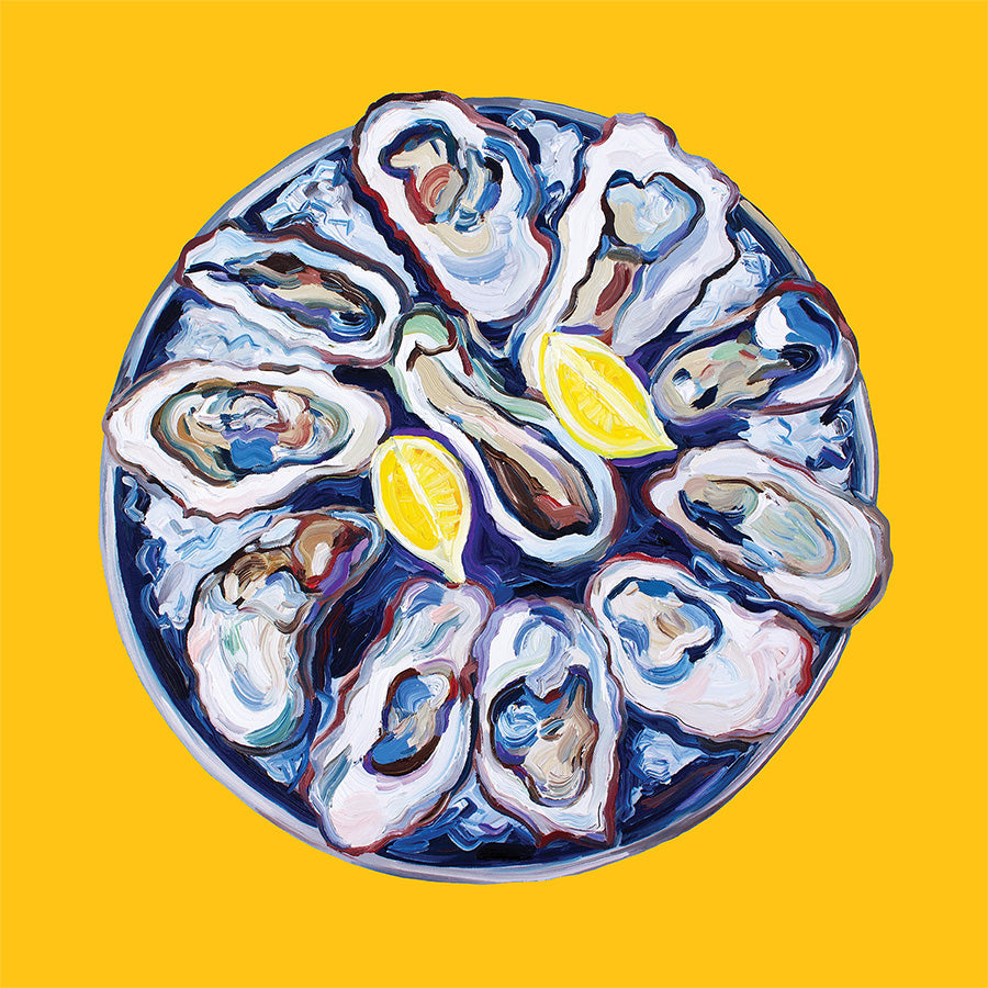 wall-art-print-canvas-poster-framed-Oyster Ona Plate Yellow-1