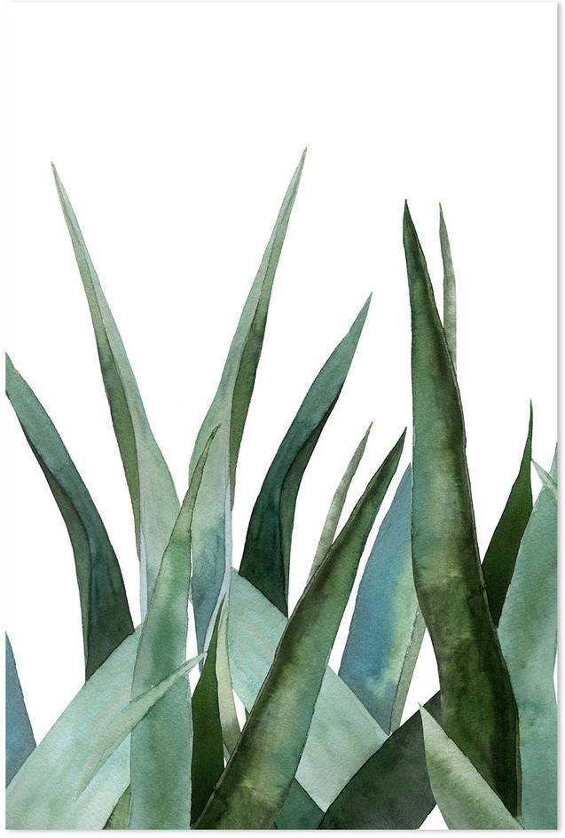 wall-art-print-canvas-poster-framed-Painted Green Leaves, Style A-by-Gioia Wall Art-Gioia Wall Art