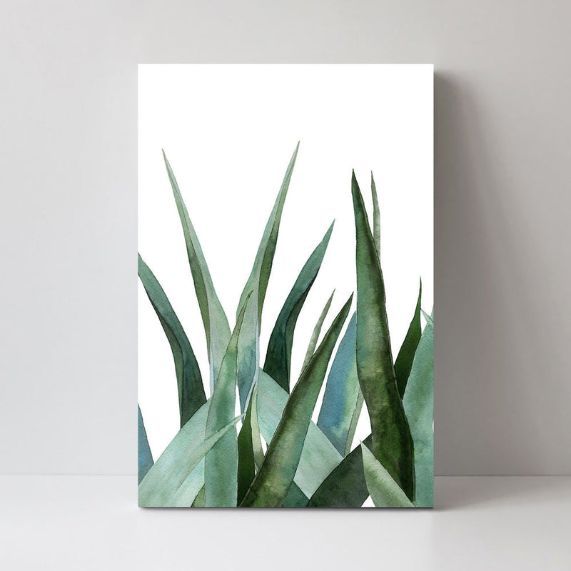 wall-art-print-canvas-poster-framed-Painted Green Leaves, Style A-by-Gioia Wall Art-Gioia Wall Art