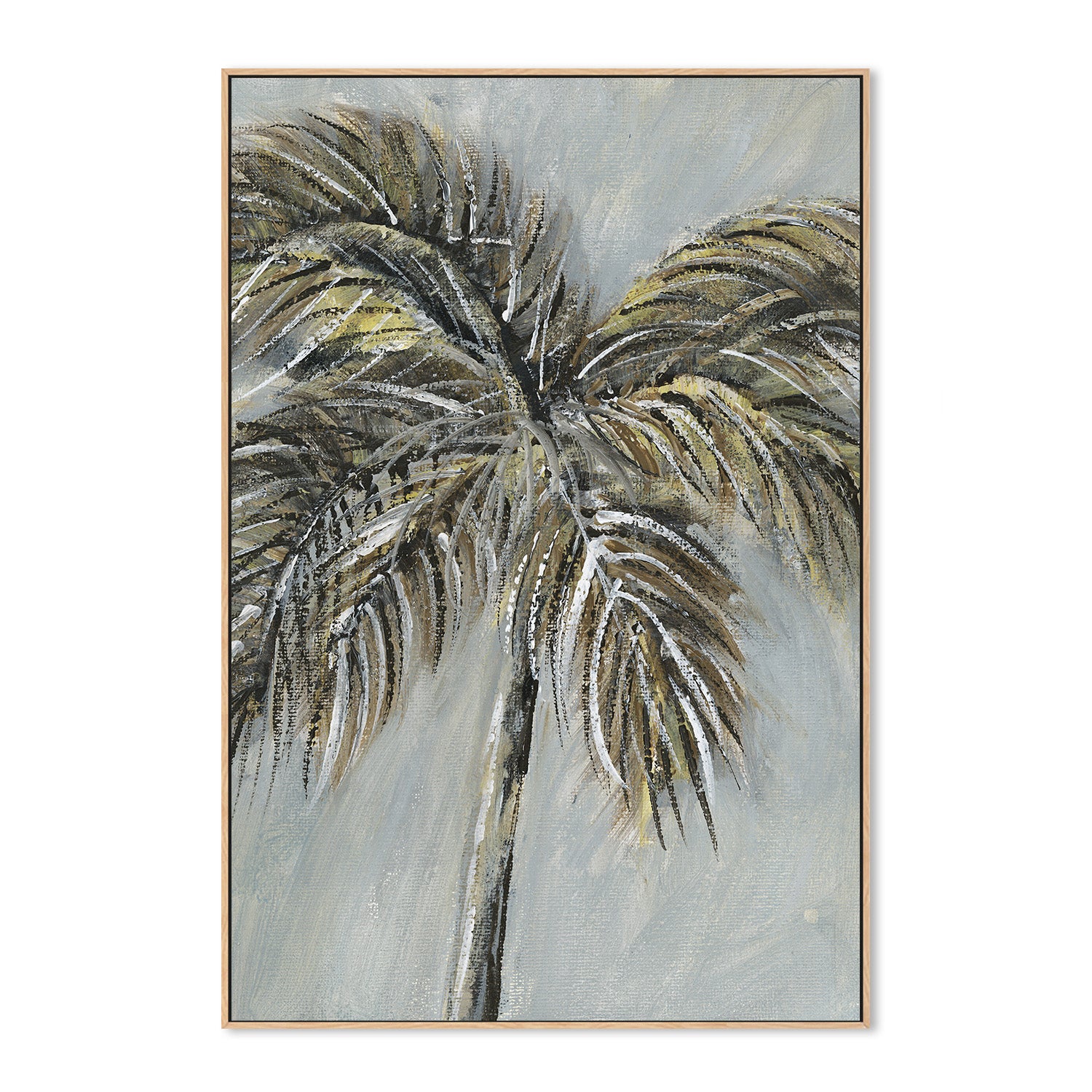 wall-art-print-canvas-poster-framed-Painterly Palm, Style A-4