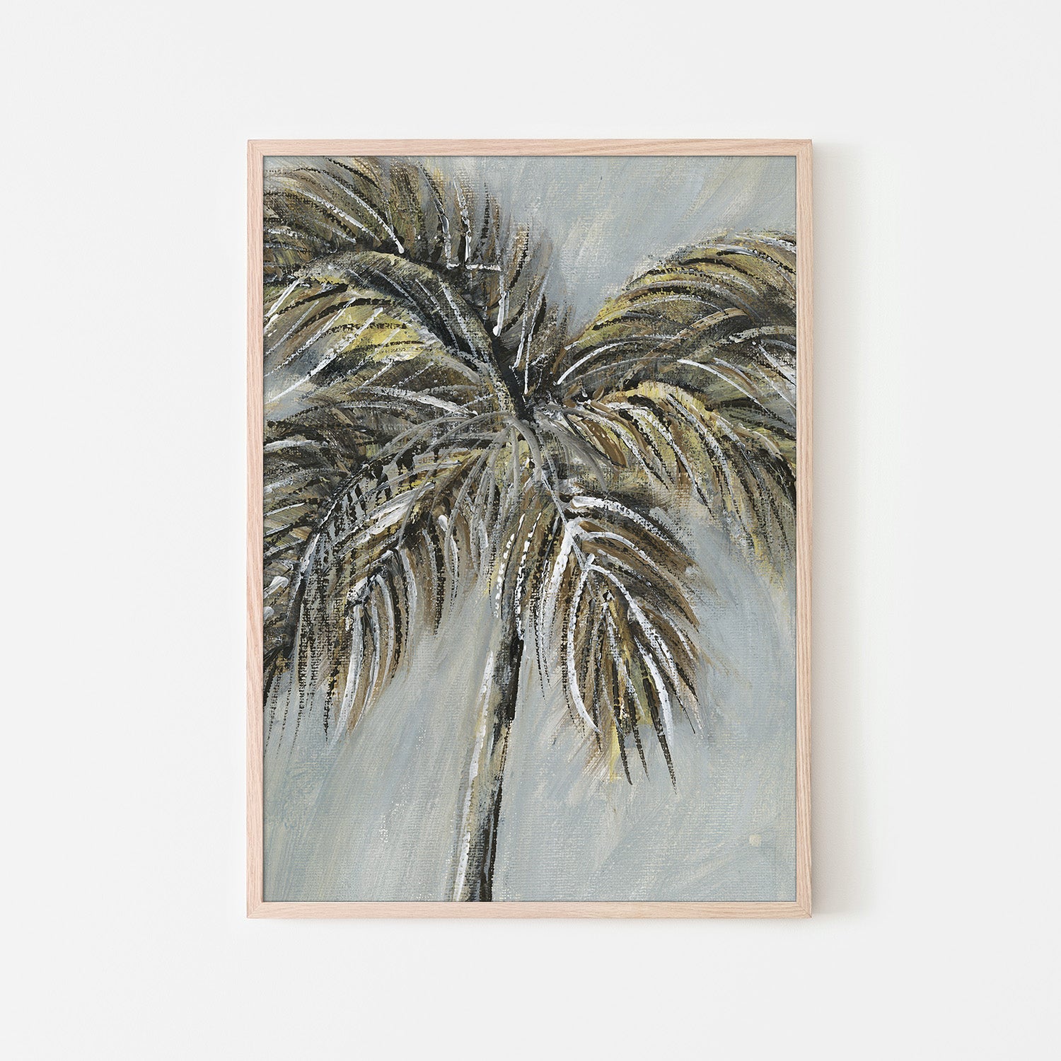 wall-art-print-canvas-poster-framed-Painterly Palm, Style A-6