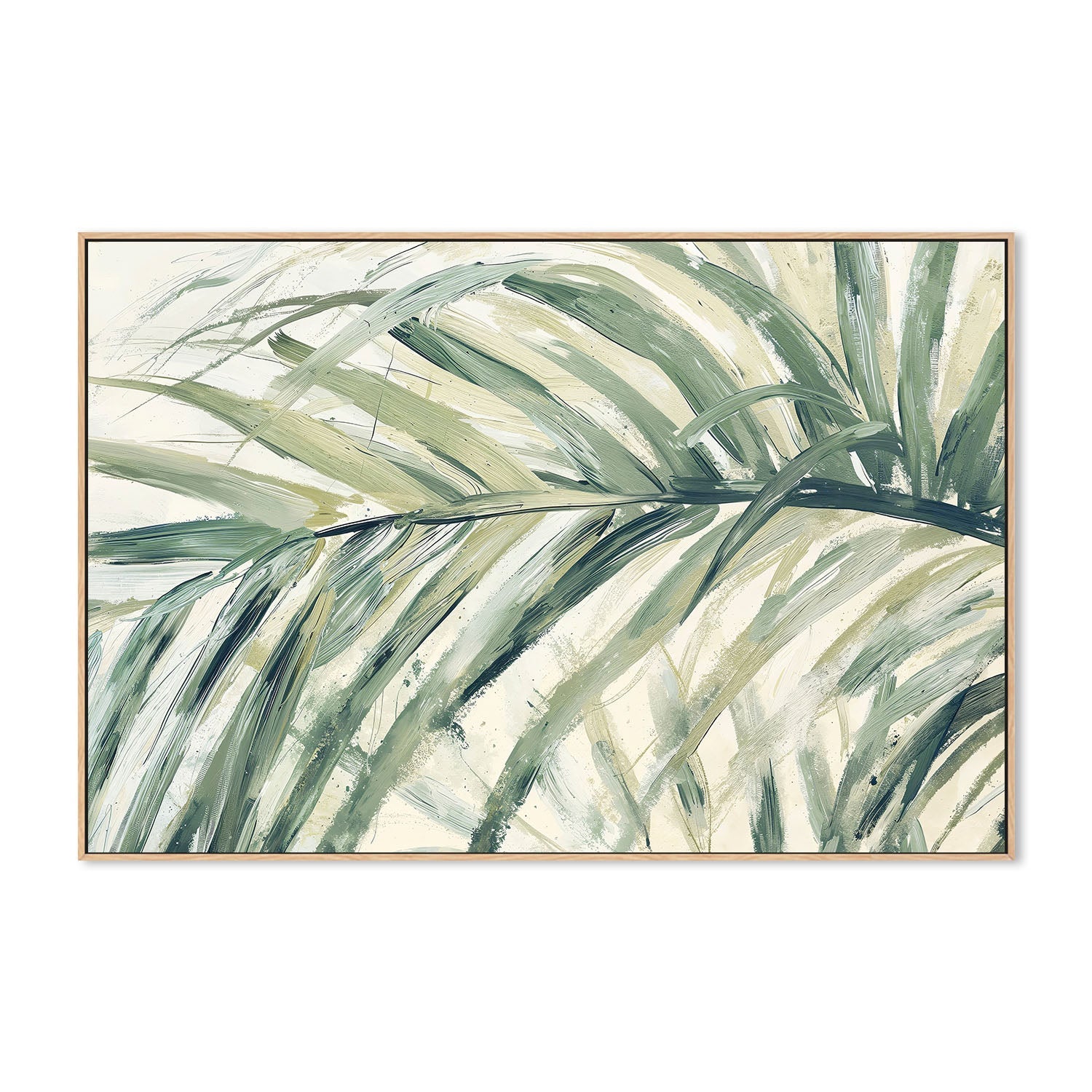 wall-art-print-canvas-poster-framed-Palm Leaf , By Lady Hana-4