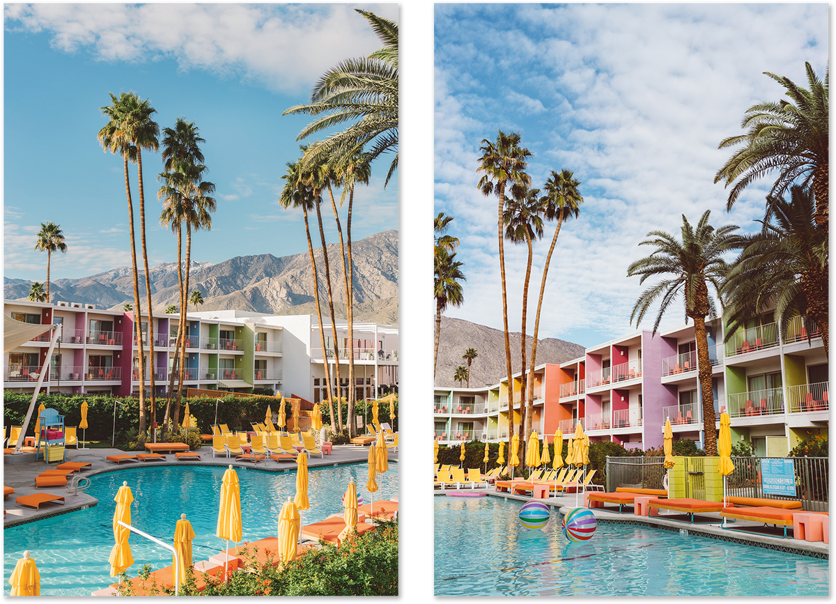 T*様 Palm Springs Pool Club A2サイズ額装作品 Palm Springs Saguaro & Palm Springs Pool Day VII, Set Of 2 , By