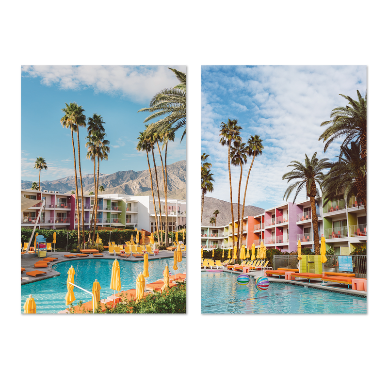 wall-art-print-canvas-poster-framed-Palm Springs Saguaro & Palm Springs Pool Day VII, Set Of 2 , By Bethany Young-1