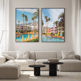 wall-art-print-canvas-poster-framed-Palm Springs Saguaro & Palm Springs Pool Day VII, Set Of 2 , By Bethany Young-2