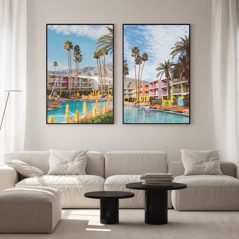 wall-art-print-canvas-poster-framed-Palm Springs Saguaro & Palm Springs Pool Day VII, Set Of 2 , By Bethany Young-2