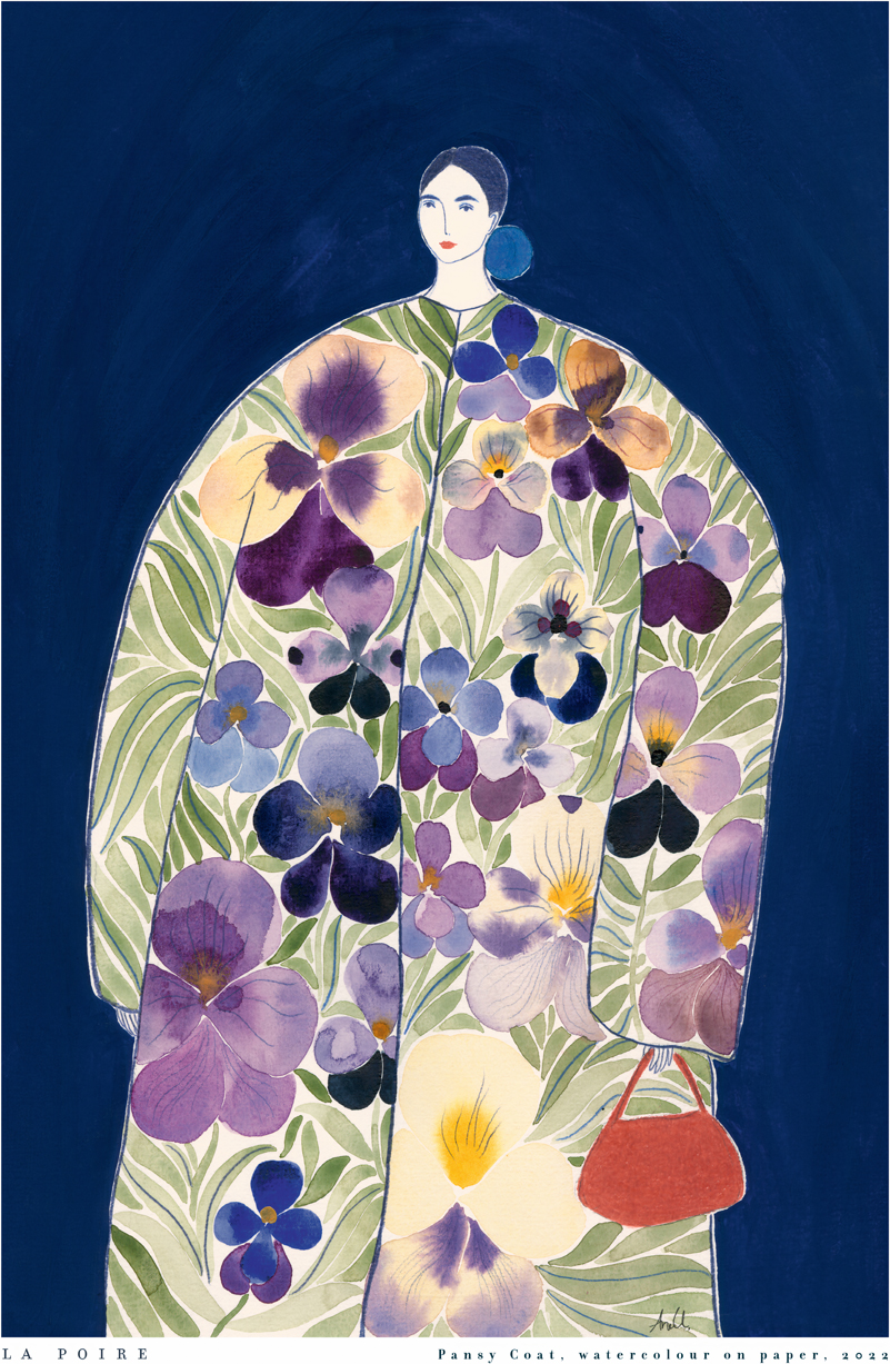 wall-art-print-canvas-poster-framed-Pansy Coat , By La Poire-GIOIA-WALL-ART