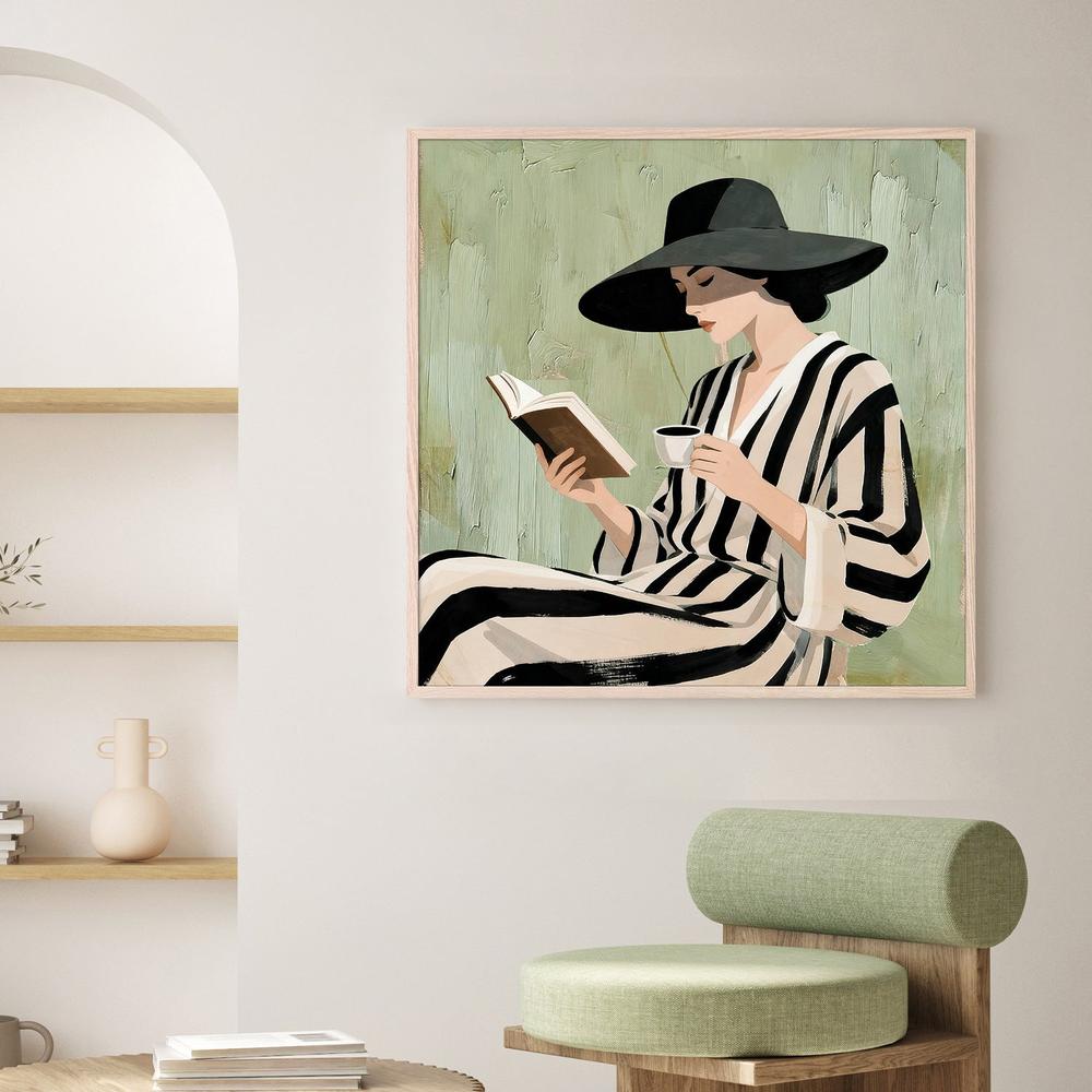 wall-art-print-canvas-poster-framed-Paperback Reader-7