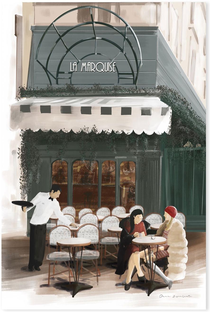 wall-art-print-canvas-poster-framed-Paris Bistro , By Omar Escalante-GIOIA-WALL-ART