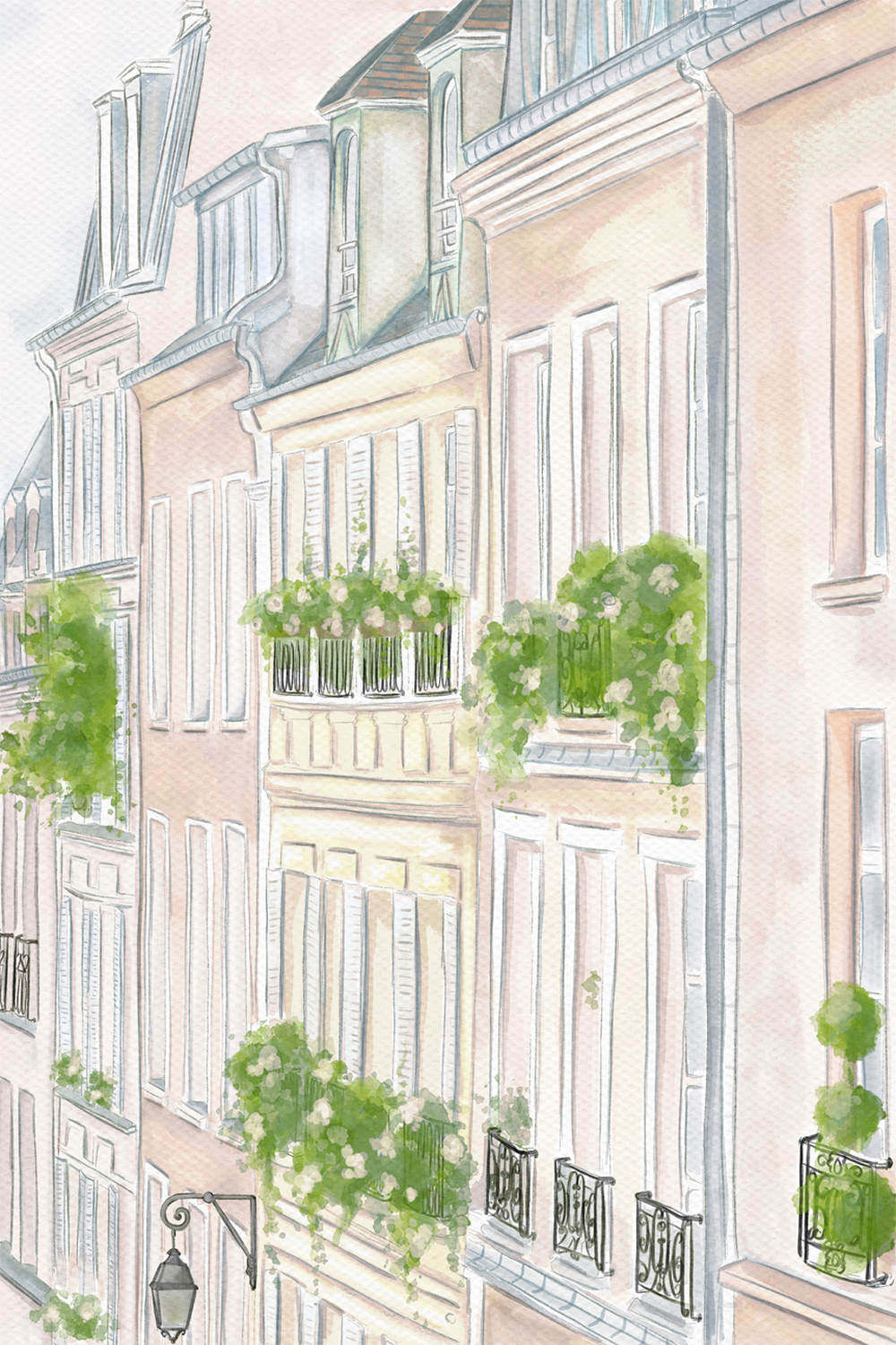 wall-art-print-canvas-poster-framed-Paris Buildings , By Leah Straatsma-1