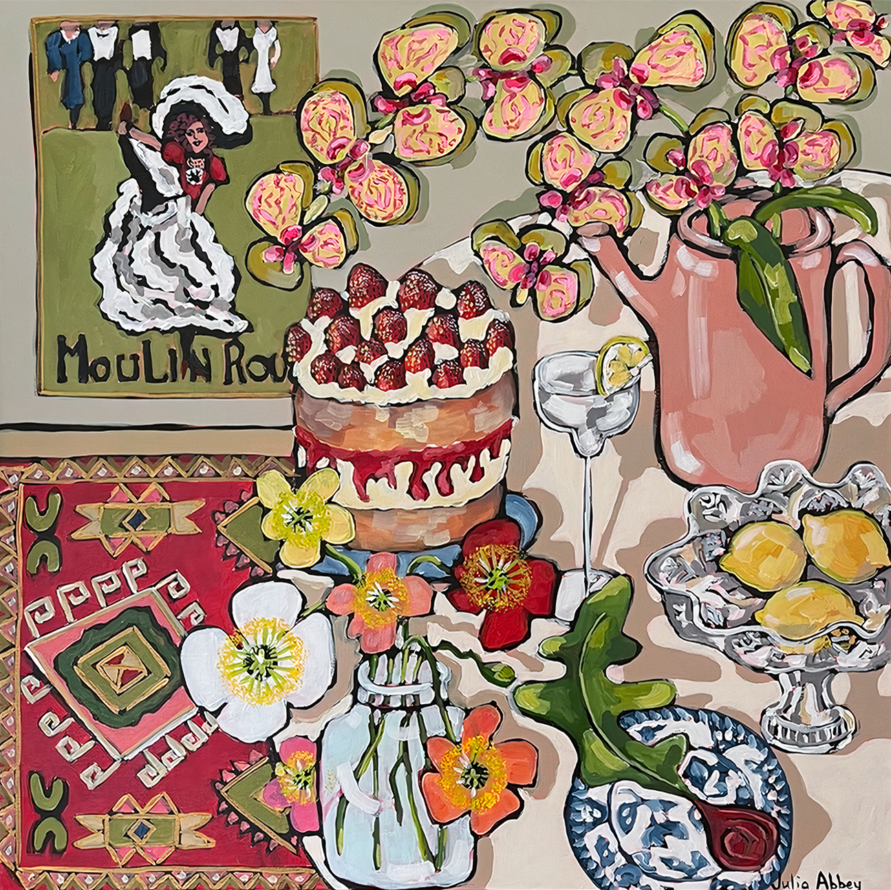 Paris , By Julia Abbey Wall Art Print Framed Canvas Poster