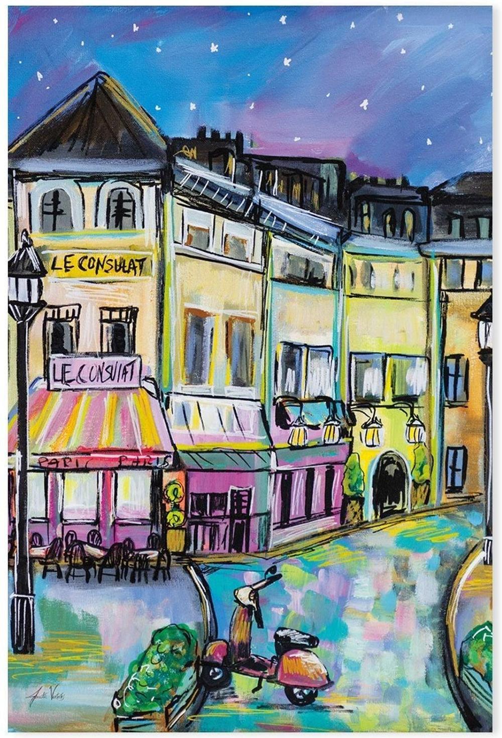 wall-art-print-canvas-poster-framed-Paris Evening, Style A-by-Jeanette Vertentes-Gioia Wall Art