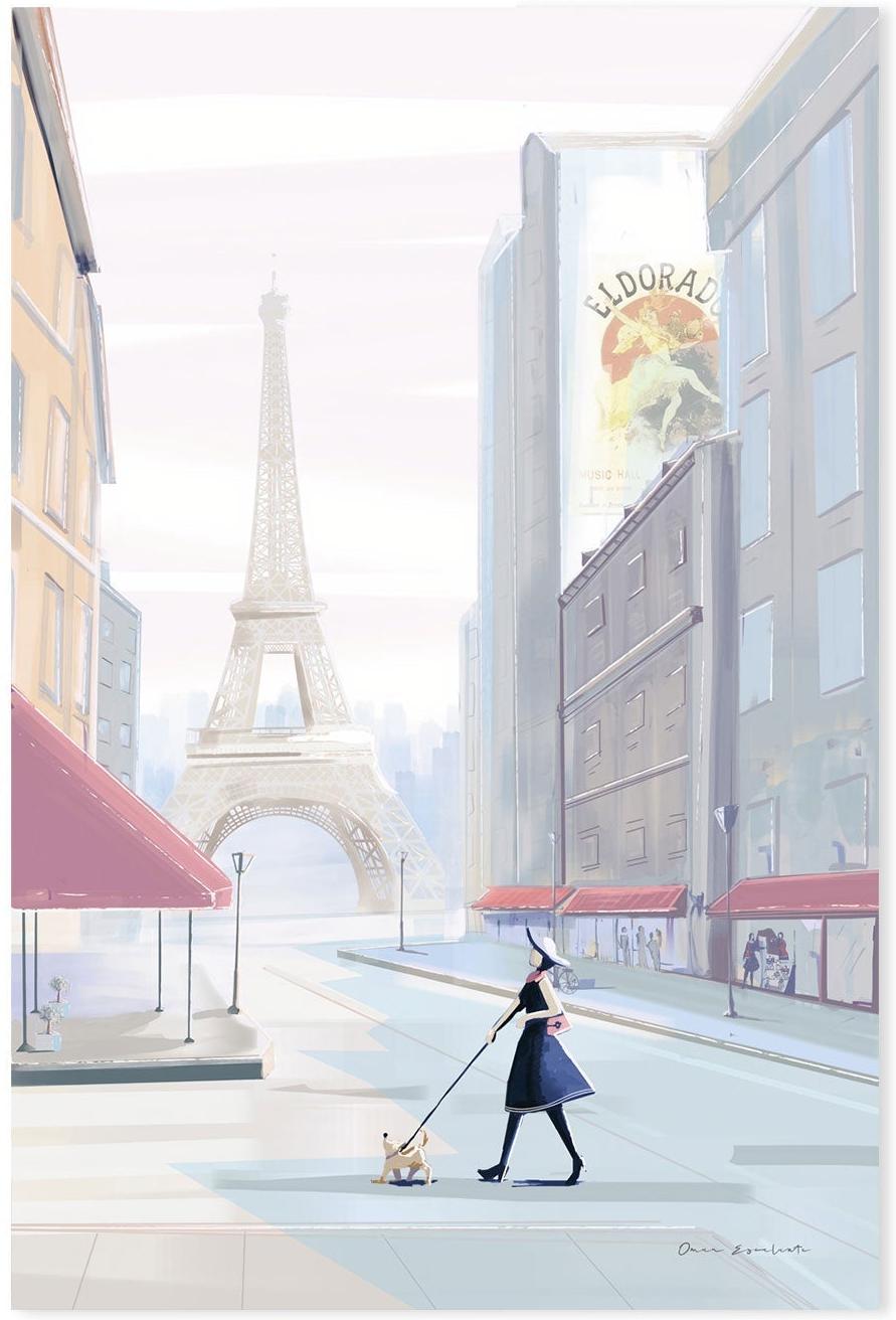 wall-art-print-canvas-poster-framed-Paris Morning Walk , By Omar Escalante-GIOIA-WALL-ART
