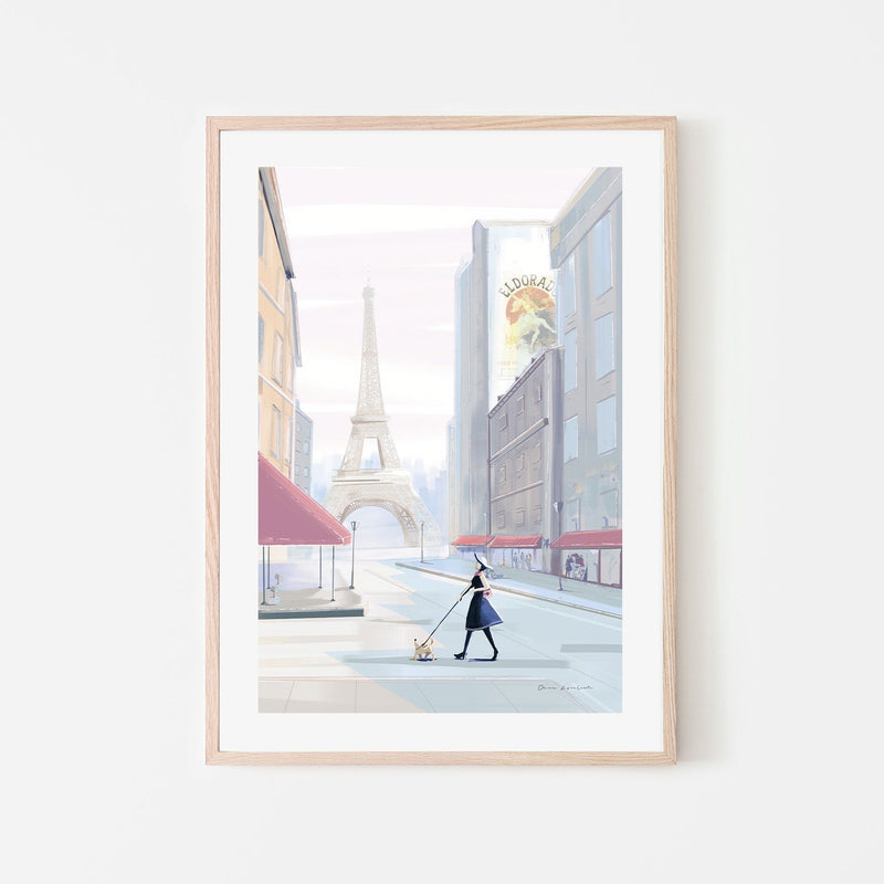 wall-art-print-canvas-poster-framed-Paris Morning Walk , By Omar Escalante-GIOIA-WALL-ART