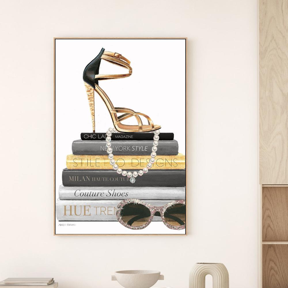 wall-art-print-canvas-poster-framed-Paris Style Gold, Style A-2