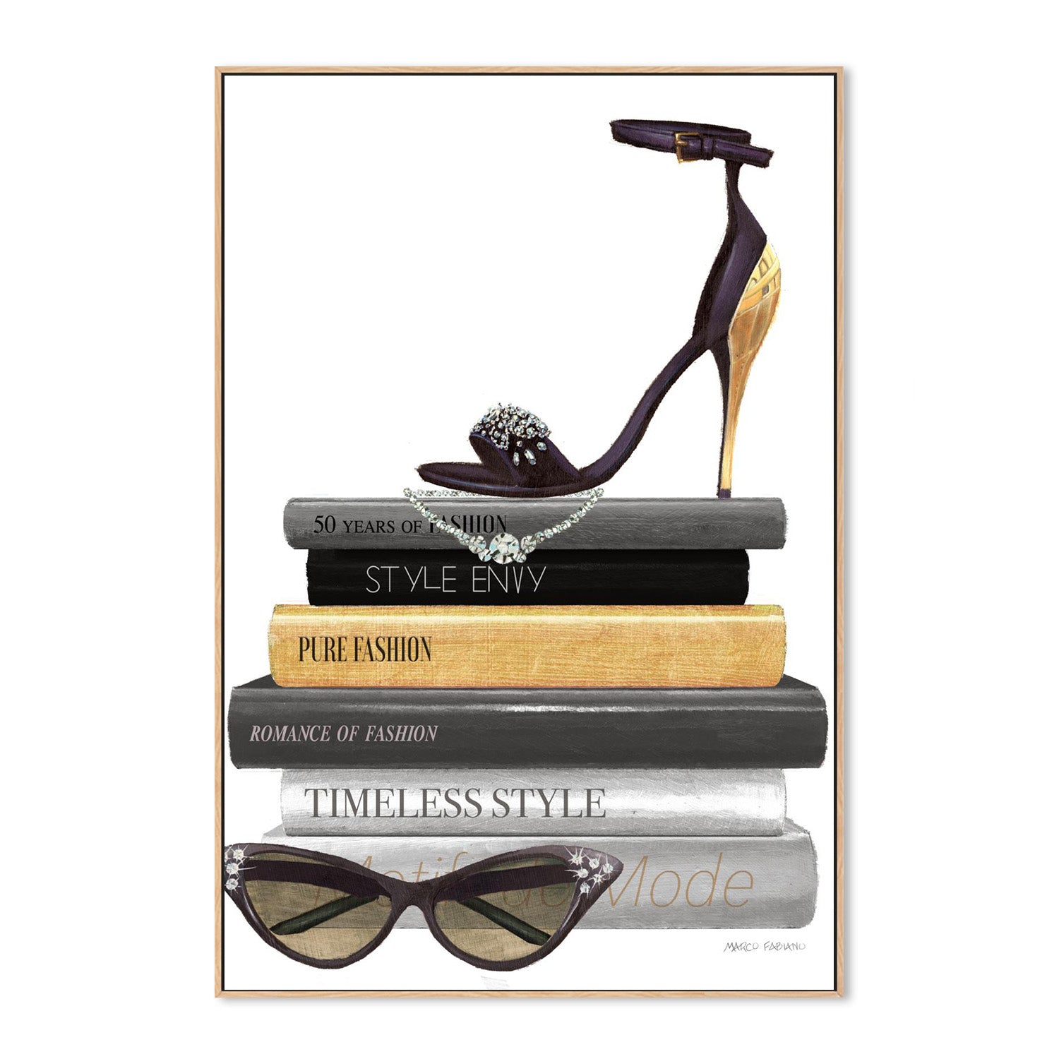 wall-art-print-canvas-poster-framed-Paris Style Gold, Style C-4