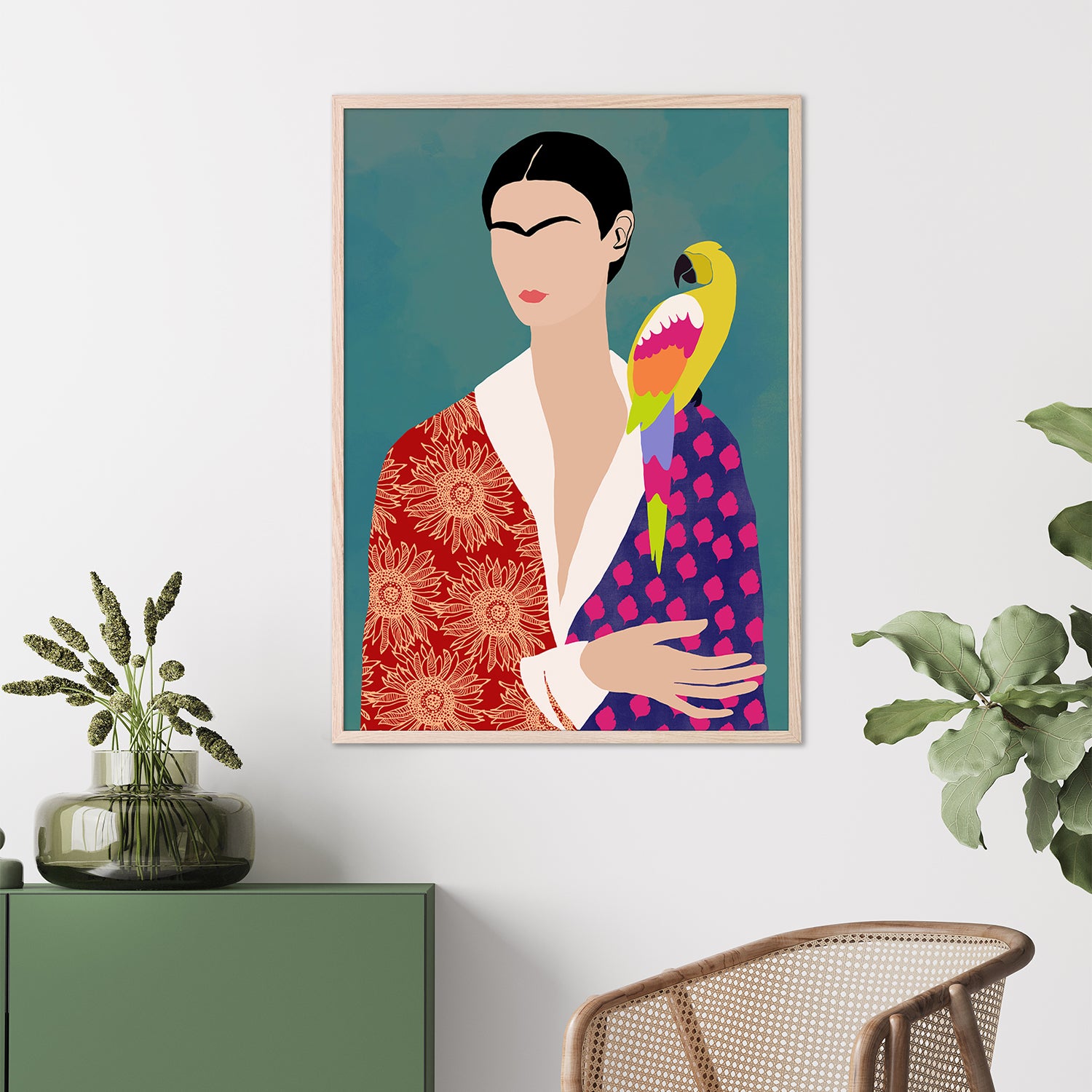 wall-art-print-canvas-poster-framed-Parrot's Companion-9