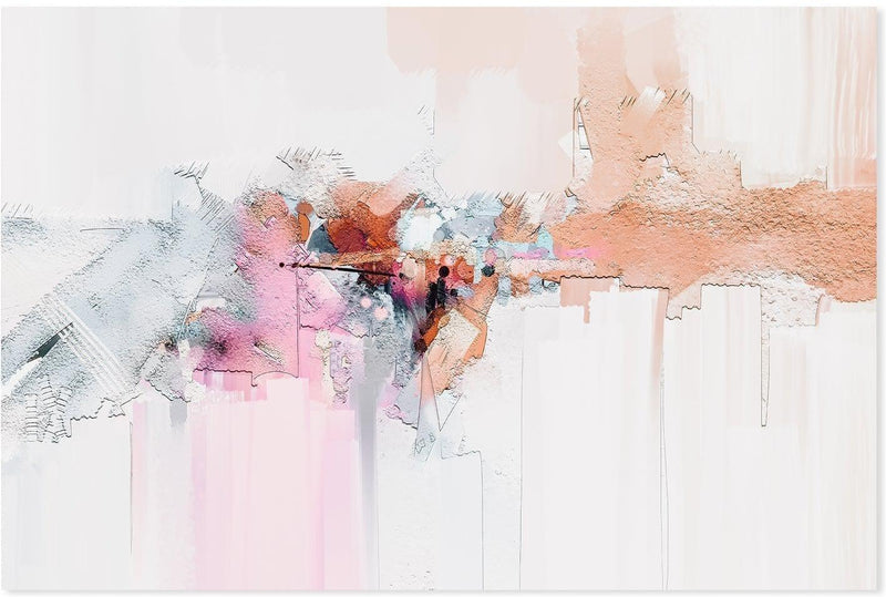 wall-art-print-canvas-poster-framed-Pastel Blue and Pink Abstract-by-Gioia Wall Art-Gioia Wall Art