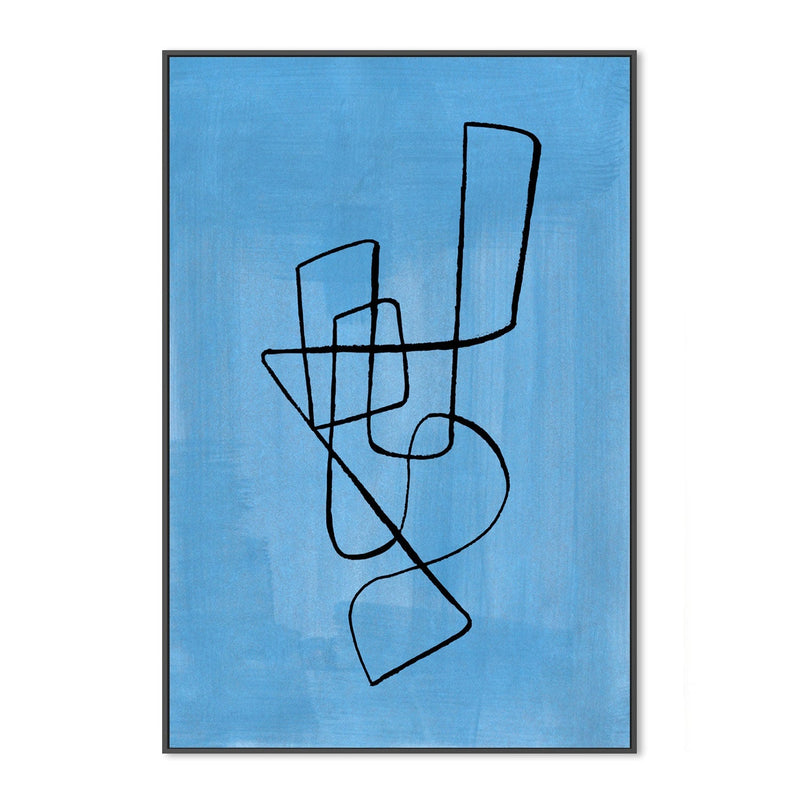wall-art-print-canvas-poster-framed-Pastel Blue Circuit , By Ejaaz Haniff-GIOIA-WALL-ART