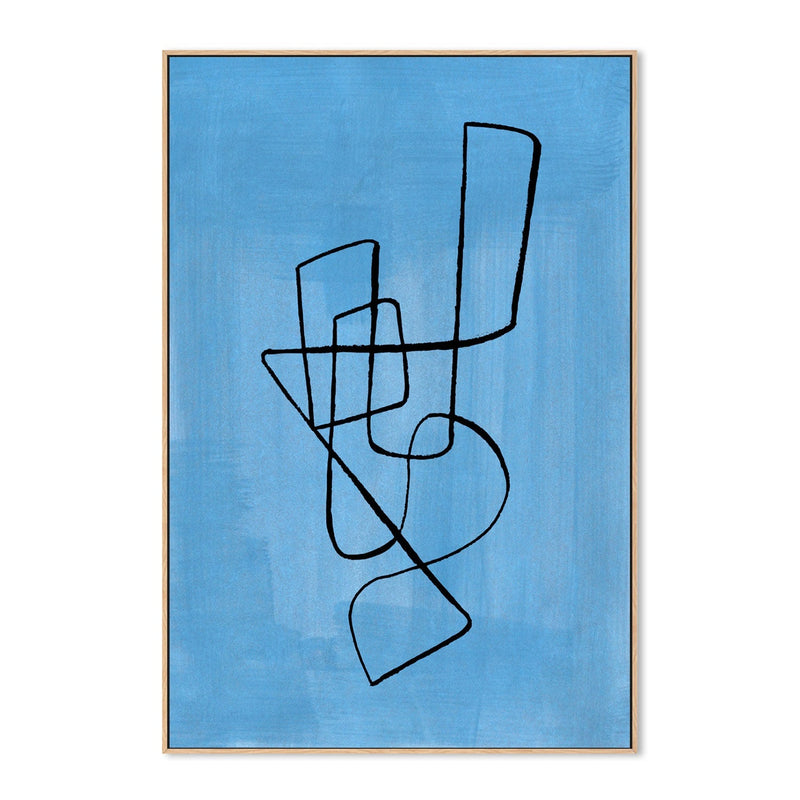 wall-art-print-canvas-poster-framed-Pastel Blue Circuit , By Ejaaz Haniff-GIOIA-WALL-ART