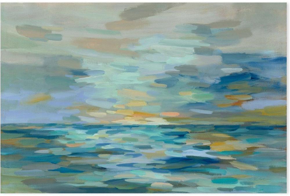 wall-art-print-canvas-poster-framed-Pastel Blue Sea-by-Silvia Vassileva-Gioia Wall Art