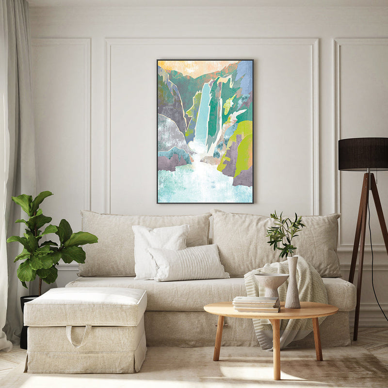 wall-art-print-canvas-poster-framed-Pastel Cascade , By Nikita Jariwala-GIOIA-WALL-ART