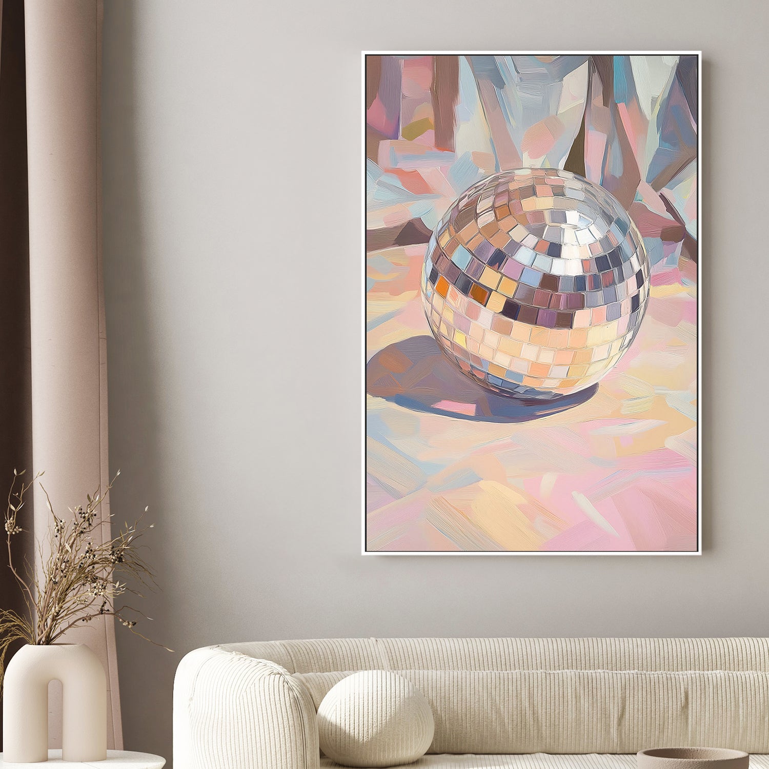 wall-art-print-canvas-poster-framed-Pastel Disco Ball , By Melloi Art Prints-2