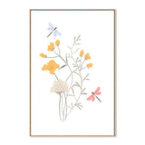 wall-art-print-canvas-poster-framed-Pastel Dragonfly Garden-GIOIA-WALL-ART