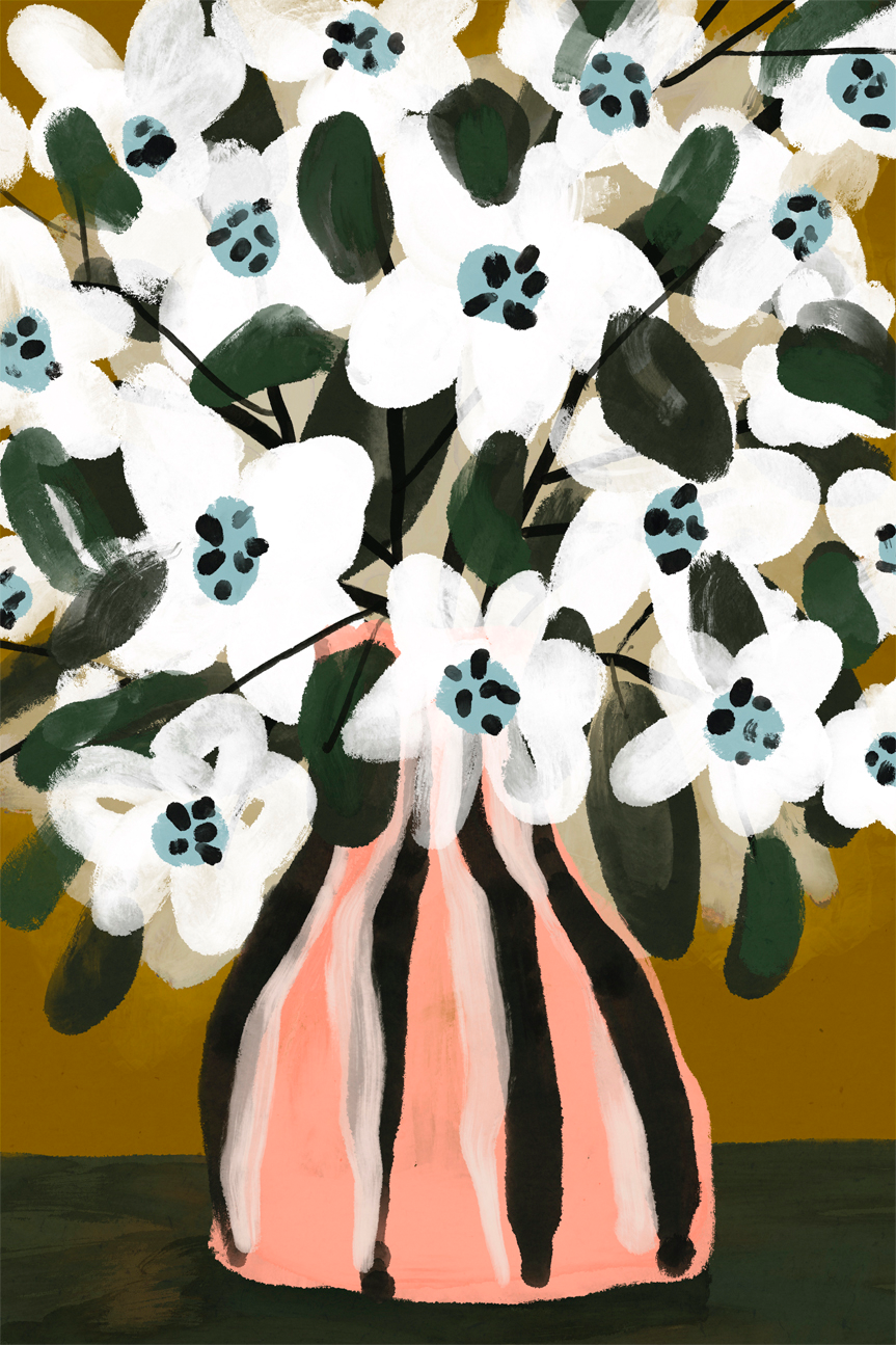 wall-art-print-canvas-poster-framed-Pastel Flower Impression no.9-1