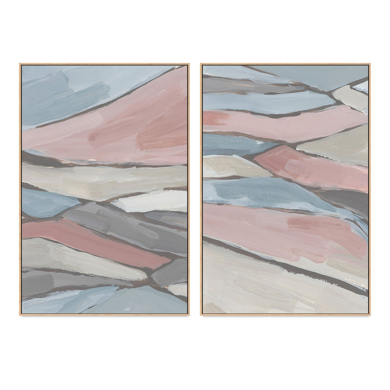 wall-art-print-canvas-poster-framed-Pastel Fragments, Style A & B, Set Of 2 , By Emily Wood-4