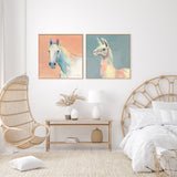 Pastel Horse & Llama, Set Of 2 , By Avery Tillmon