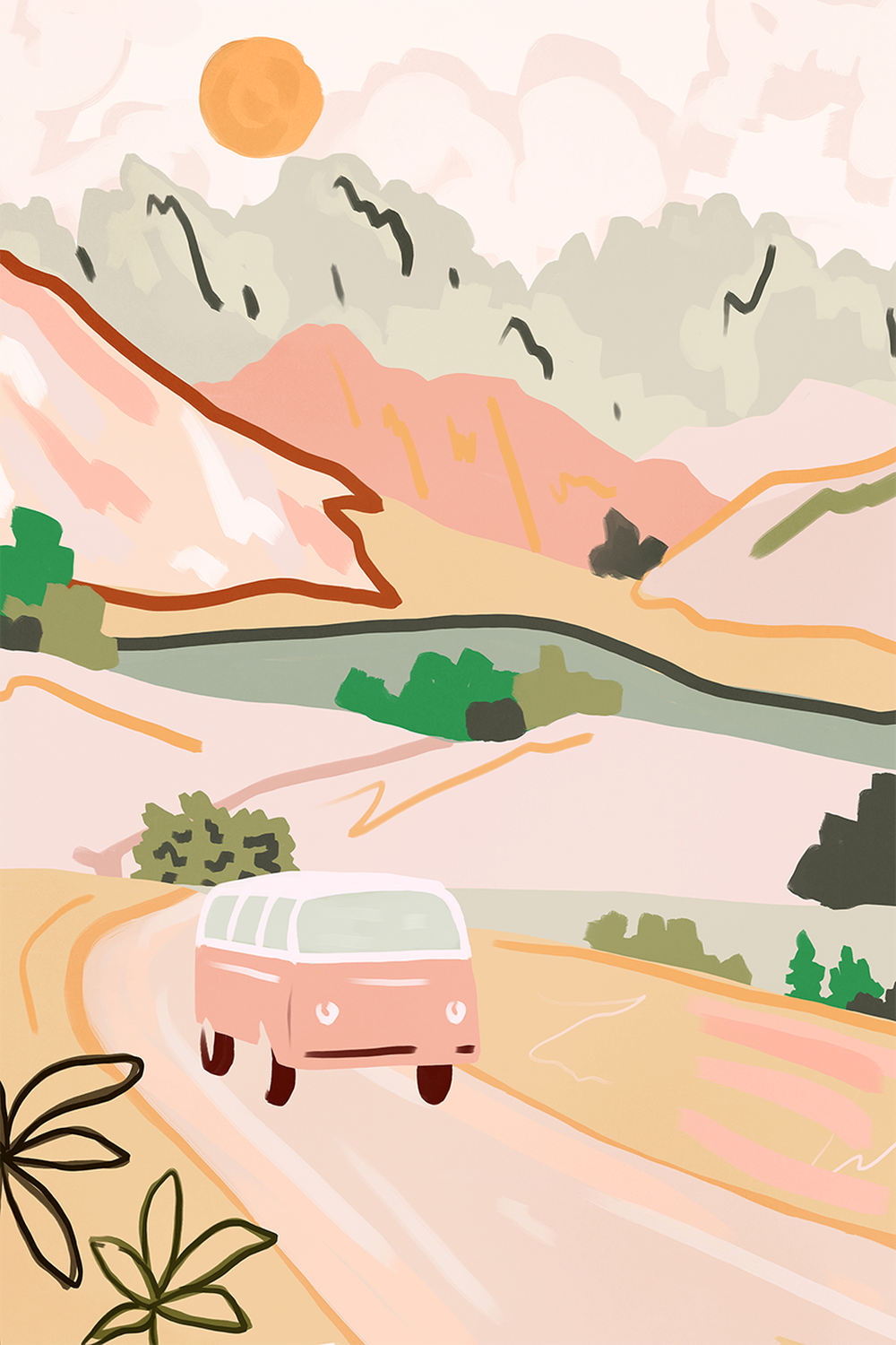 wall-art-print-canvas-poster-framed-Pastel Journey-1