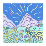 wall-art-print-canvas-poster-framed-Pastel Mountain , By Christian Quirino-1
