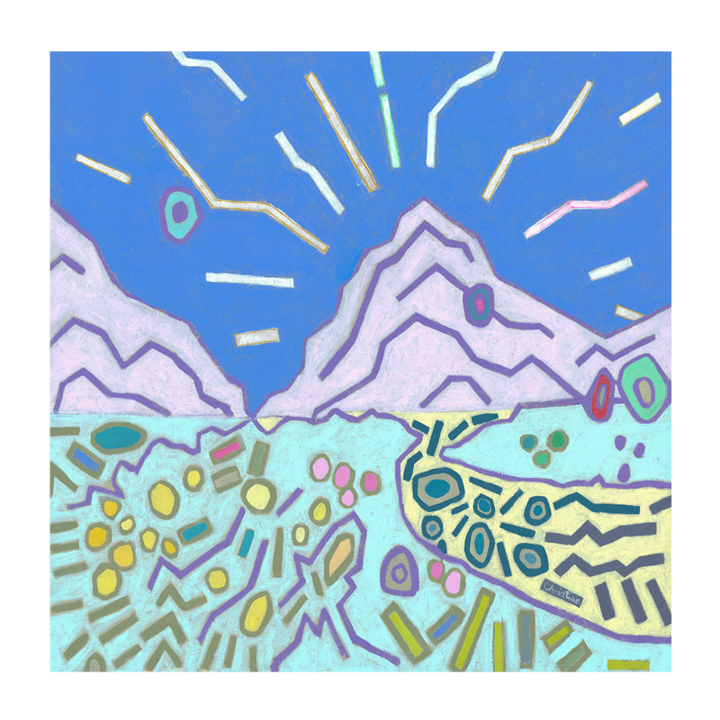 wall-art-print-canvas-poster-framed-Pastel Mountain , By Christian Quirino-1