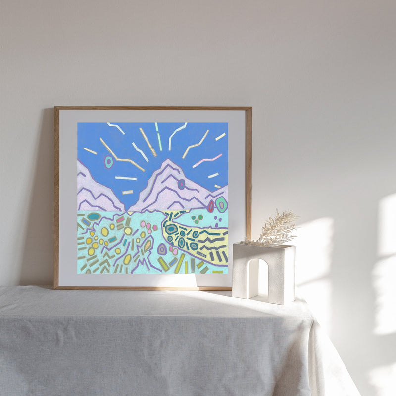 wall-art-print-canvas-poster-framed-Pastel Mountain , By Christian Quirino-7