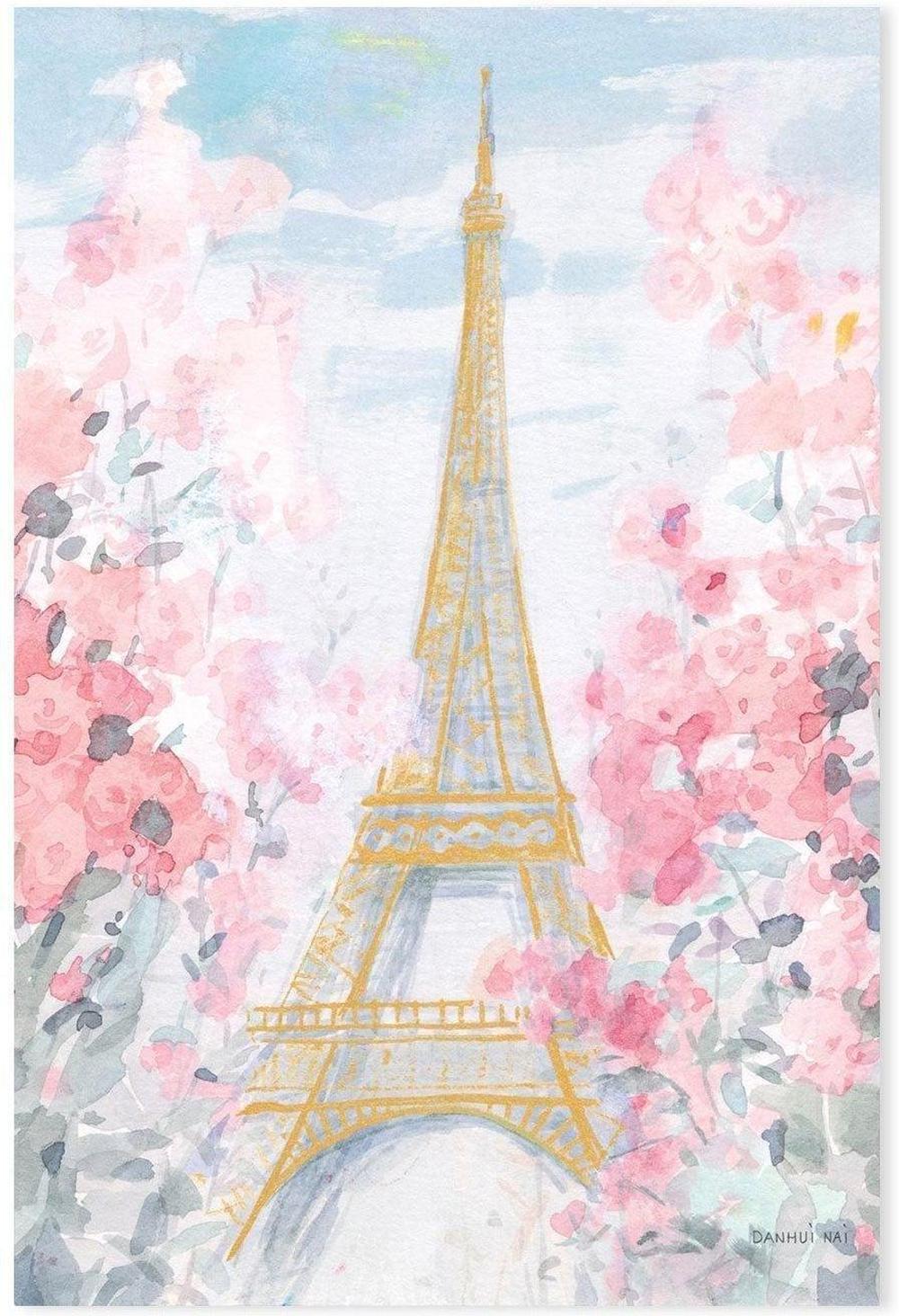 wall-art-print-canvas-poster-framed-Pastel Paris, Style D-by-Danhui Nai-Gioia Wall Art