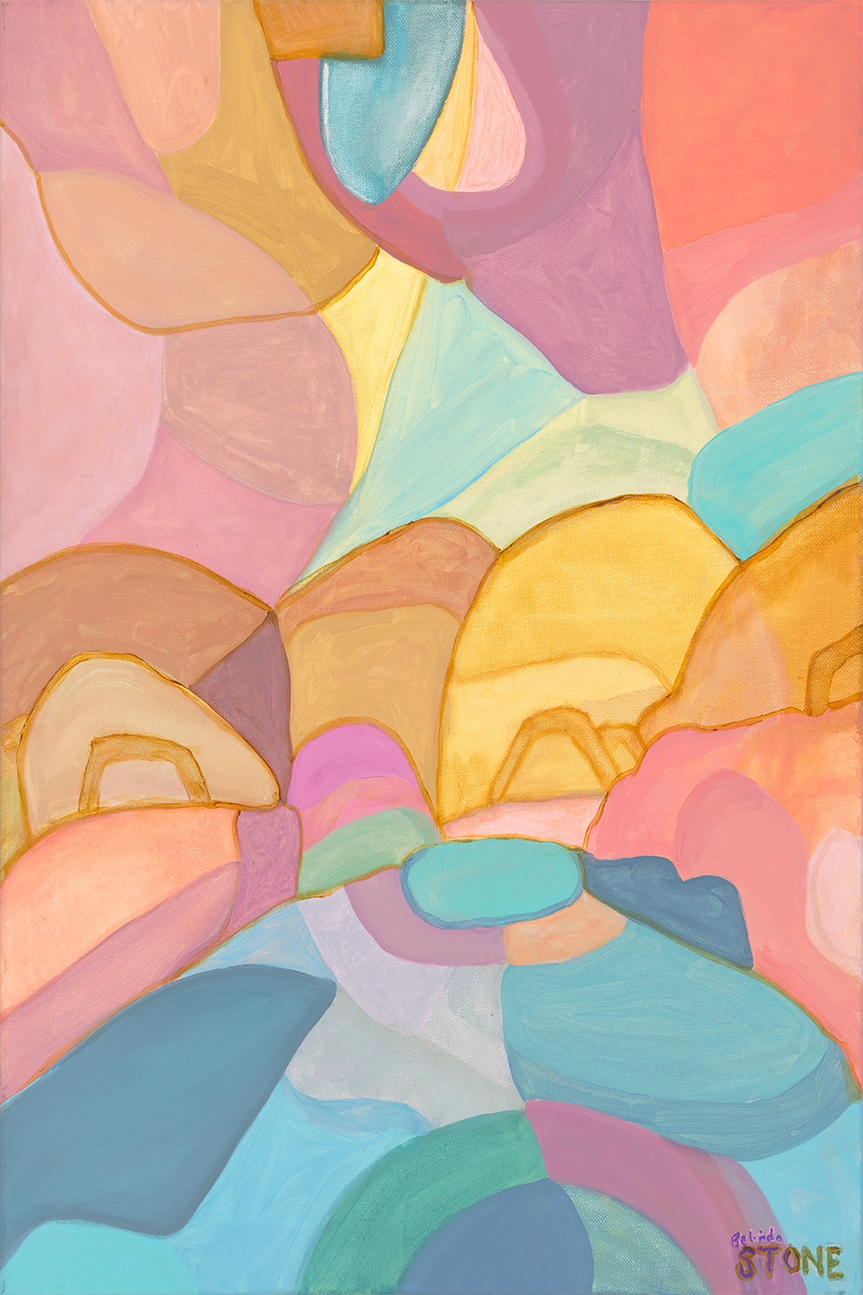 wall-art-print-canvas-poster-framed-Pastel Patchwork , By Belinda Stone-GIOIA-WALL-ART